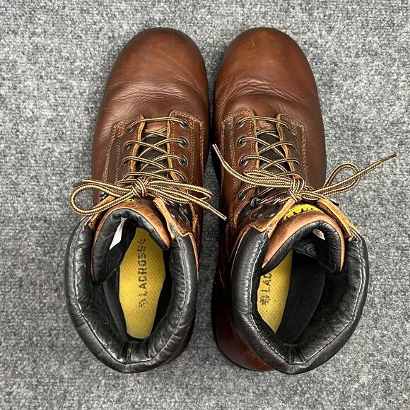 LaCrosse 8" Quad Comfort 4x8 Boots Men's 16 Brown Leather Waterproof Plain Toe - Picture 11 of 15